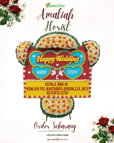 Papan Bunga Pernikahan Tanjung Agung Palik